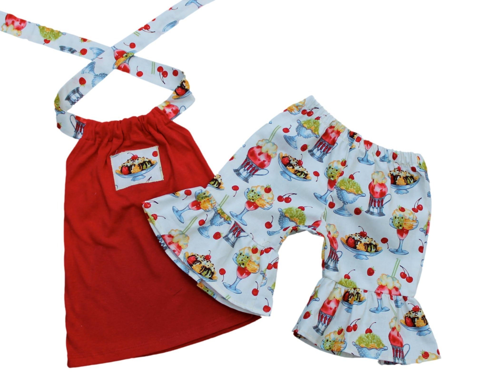 Ice Cream Sundae Short Halter Summer Outfit 