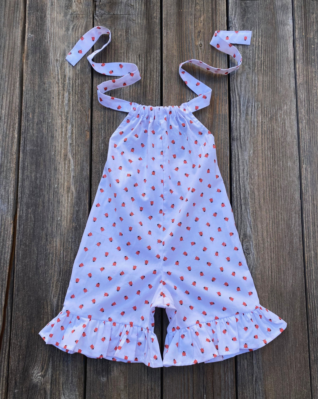 Ladybug Print Little Girl Outfit 