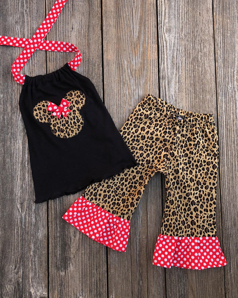 Leopard Minnie Mouse Girl Outfit 