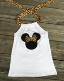 Leopard Print Minnie Mouse Halter Top 
