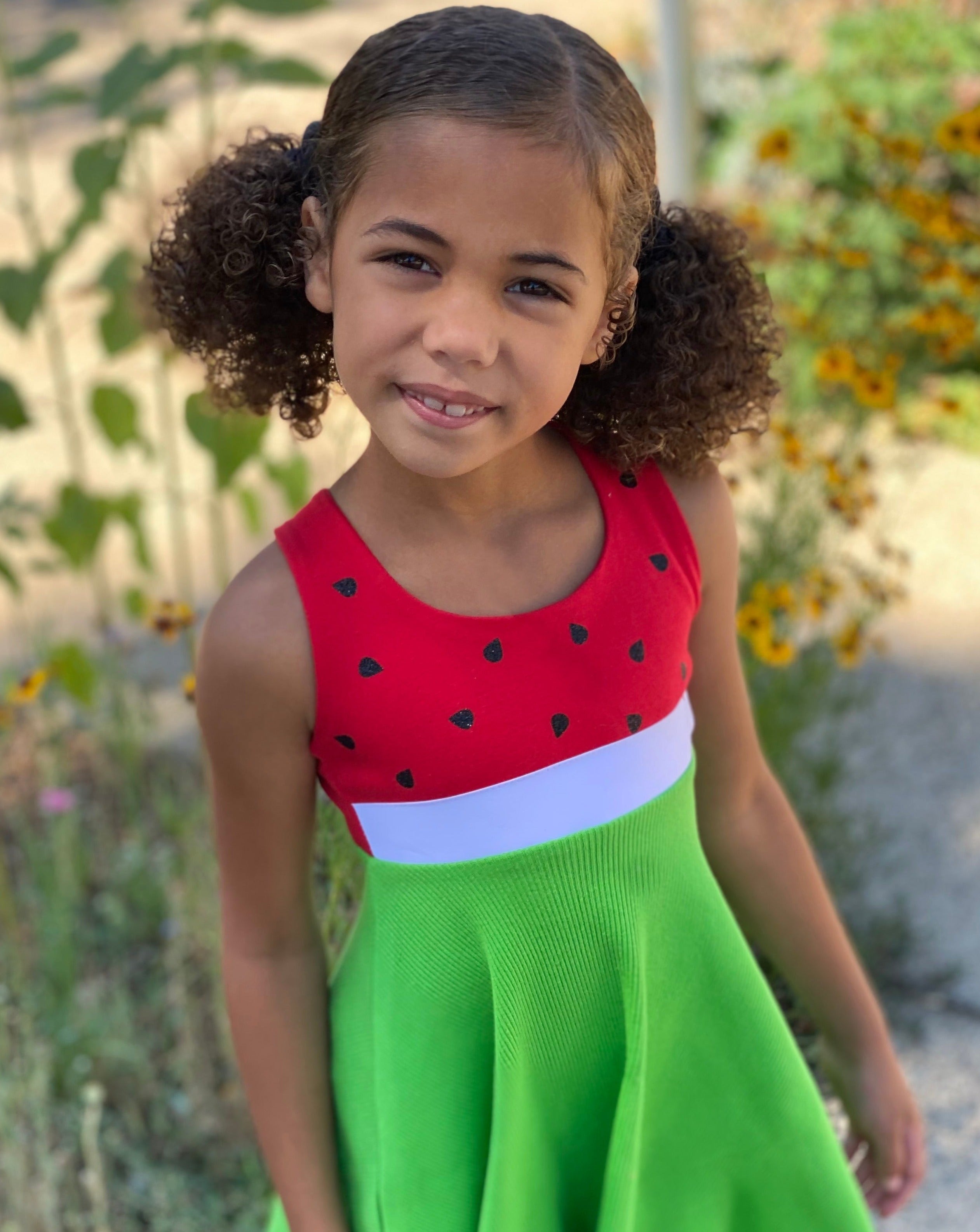 Red & Lime Watermelon Dress