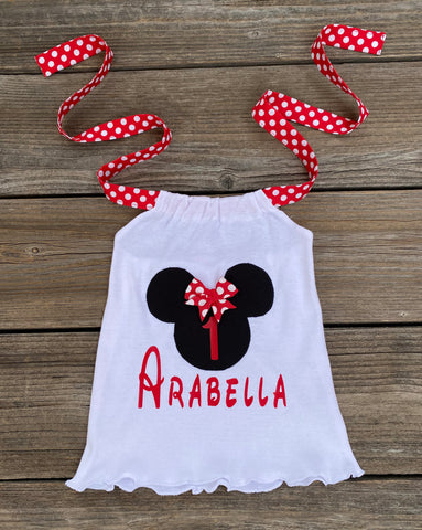 Minnie Mouse Birthday Girl Top 