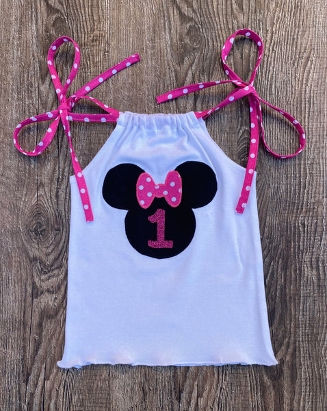 Minnie Mouse Birthday Girl Top 