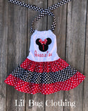 Minnie Mouse Red Black Personalize Dress