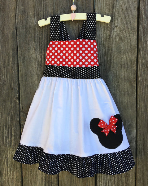 Minnie Mouse Red White Polka Dot Girl Dress