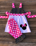 Minnie Mouse Hot Pink Birthday Girl Outfit 