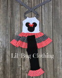 Minnie Mouse Red White Polka Dot Outfit 