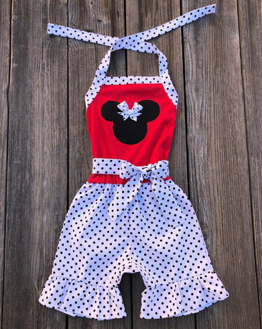 Minnie Mouse Romper Girl Outfit 