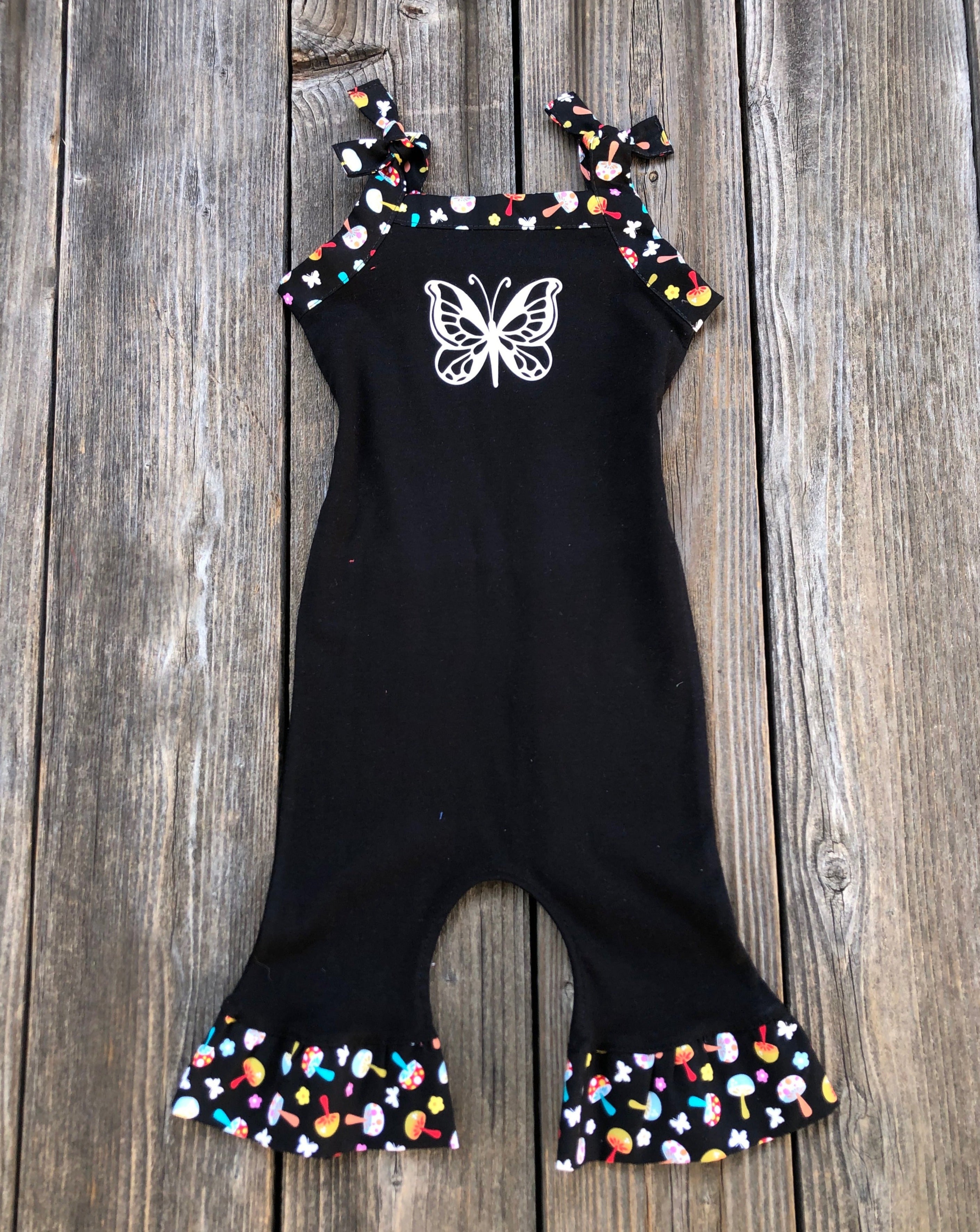 Mushroom Print Romper Outfit 