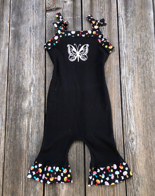 Mushroom Print Romper Outfit 
