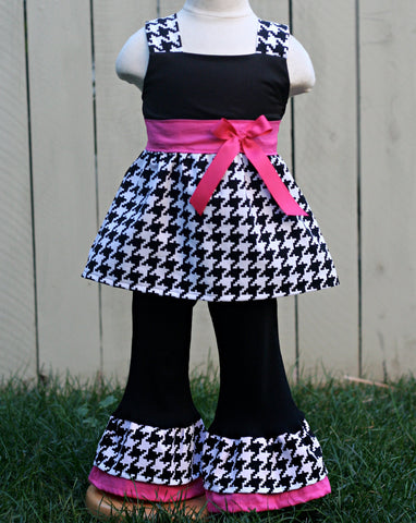 Houndstooth Little Girl Pageant Wear Outfit 