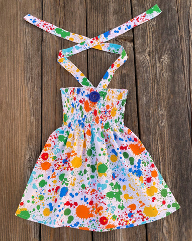 Paint Splatter Smocked Top