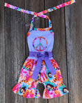 Peace Sign Boutique Little Girl Romper Outfit 