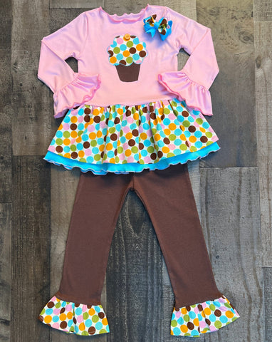 Cupcake Birthday Girl Outfit 