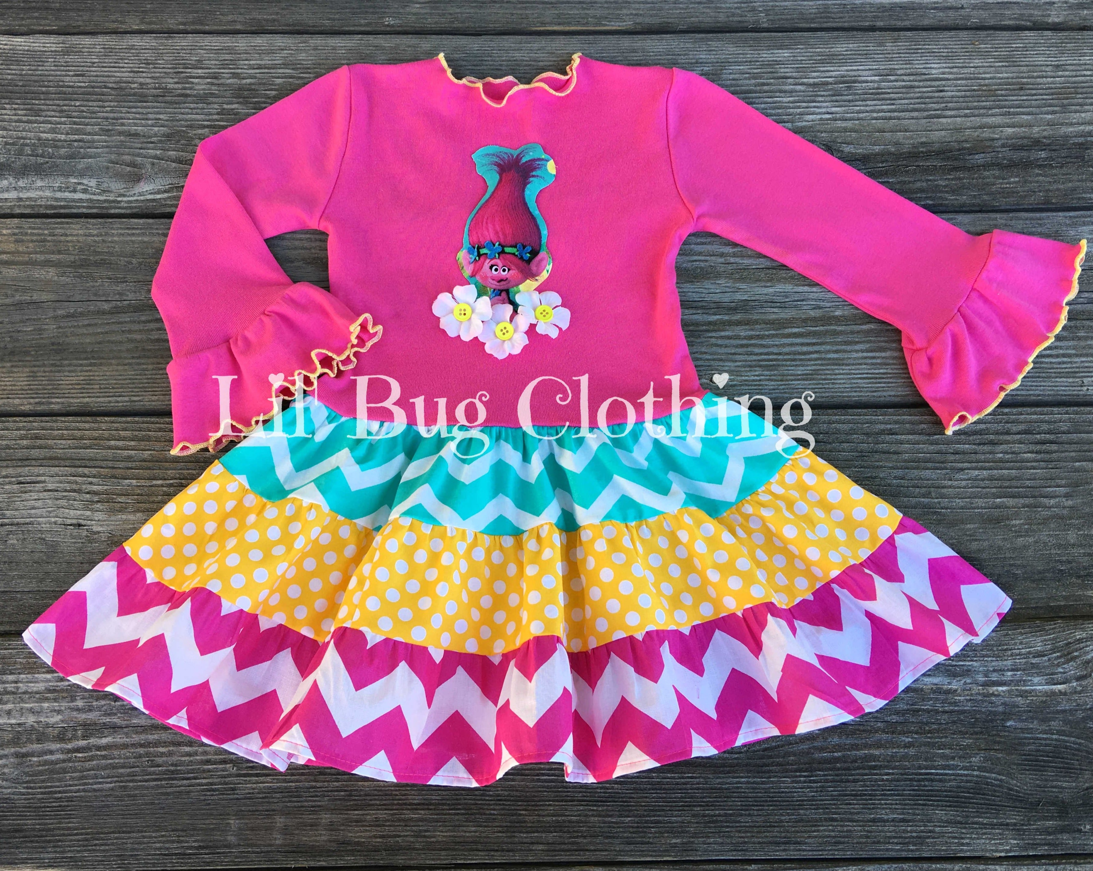 trolls birthday dresses DJ Suki Trolls Birthday Girl Dress