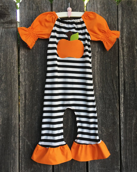 Halloween Boutique Toddler Girl Romper Outfit 