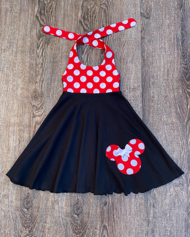 Minnie Mouse Red White Dot Dress