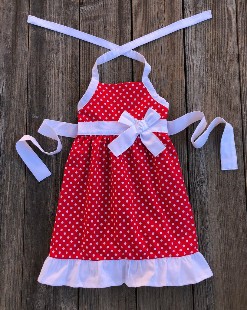 Red White Polka Dot Girl Dress