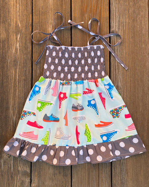 Tennis Shoe Print Dress