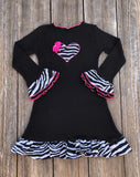Valentines Day Zebra Print Dress