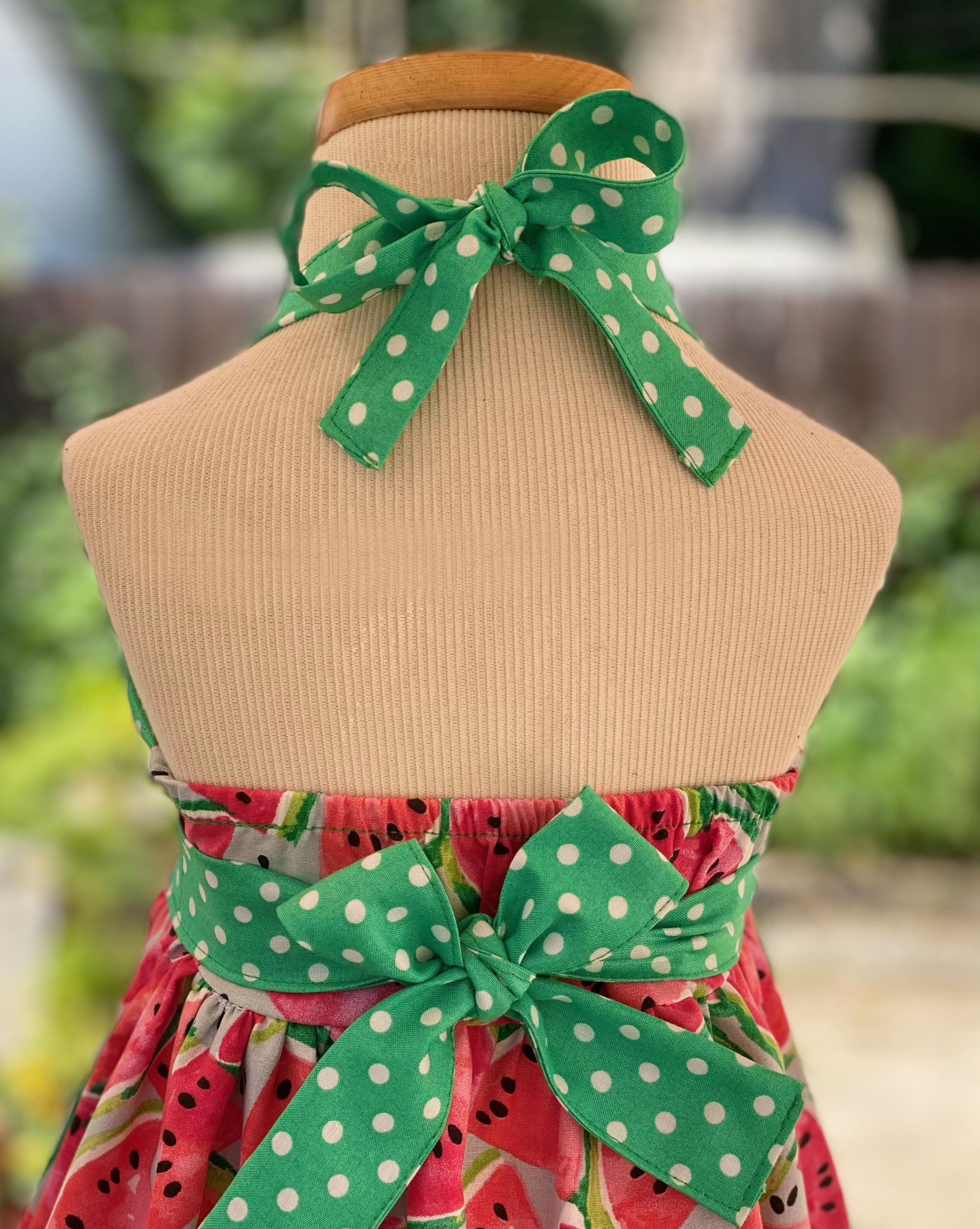 Watermelon Print Little Girl Dress