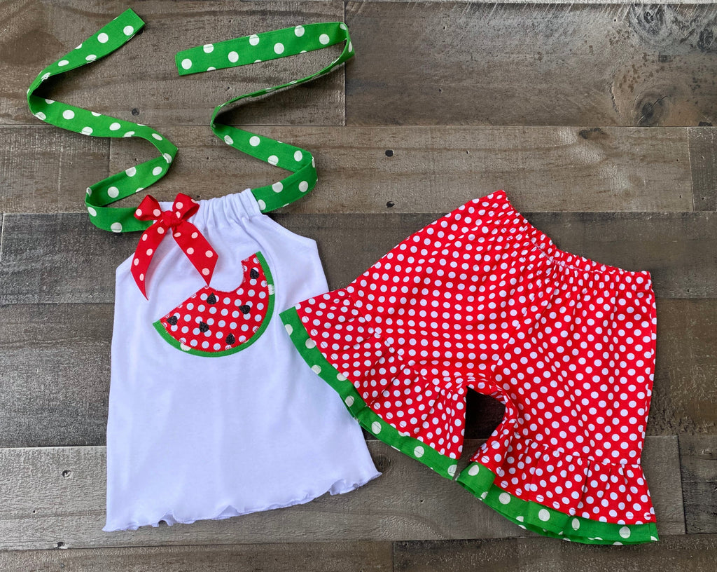 Watermelon Short halter top girl outfit 
