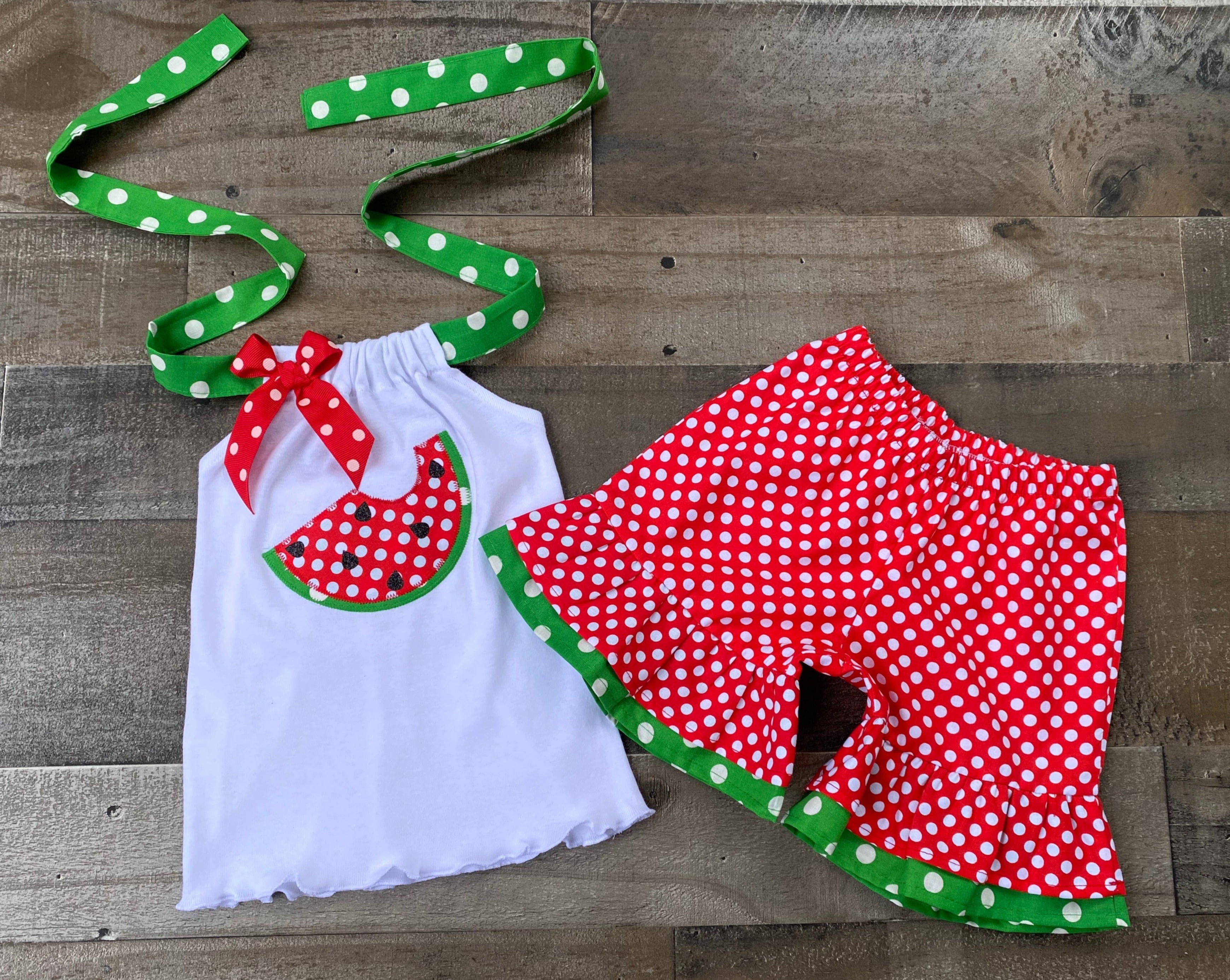 Watermelon Short halter top girl outfit 