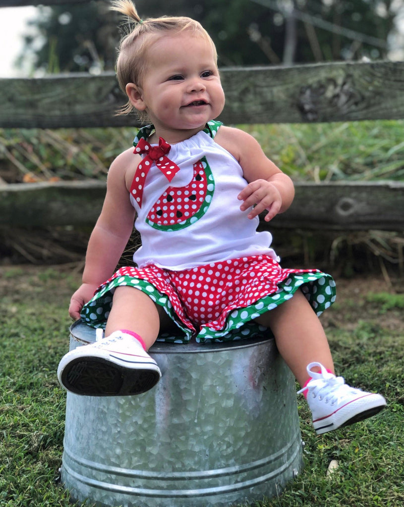 Watermelon Boutique Girl Short And Halter Top Outfit - Main Image