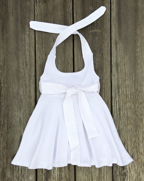 White Knit Twirl Dress