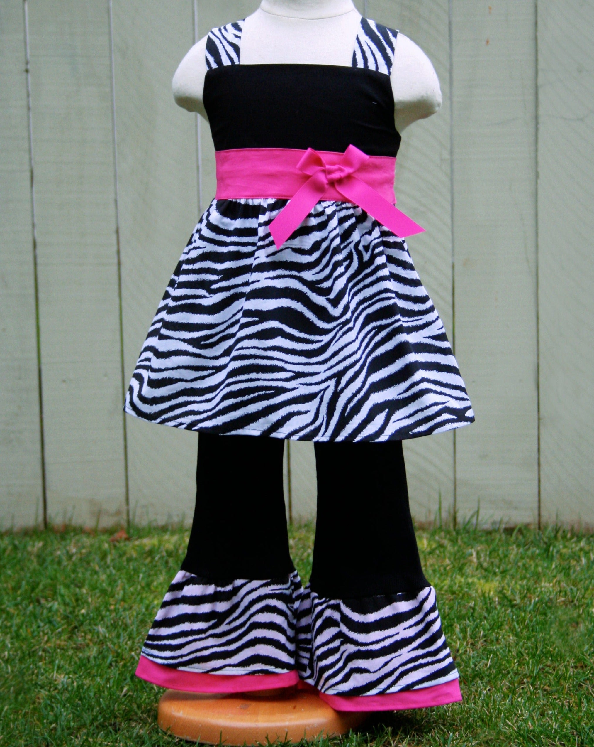 Zebra Print Girl Outfit