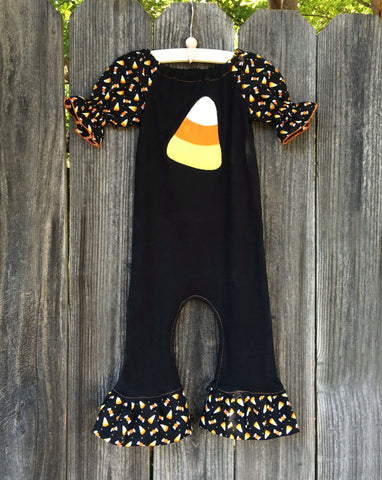 Candy Corn Girl Romper 