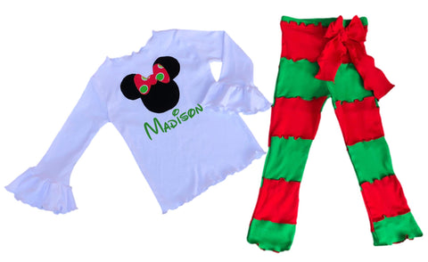 Christmas Holiday Minnie Mouse Outfit 