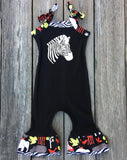 Zebra Print Girl Romper